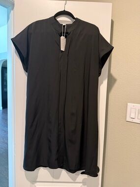 Women’s cap Sleeve Mandarin Collar Shift Dress